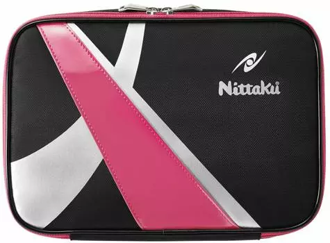 Nittaku NK7218 Чехол для ракетки для настольного тенниса Spark Case Pink вмещает 2 бутылки с внутренней доской розовый