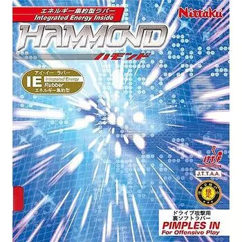 Nittaku резина для настольного тенниса Hammond Back мягкая высокоэластичная черная толстая NR-8527 чёрный