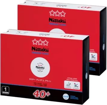 Nittaku Table Tennis Ball 3 Star Premium Clean Nittaku 3 Star NB1701 White 40mm 2 dozen 24 balls with original envelope белый