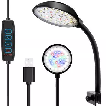 NITUTUO Аквариум Клипсовое Освещение для Аквариума Для Небольшого Аквариума 3 Цвета 7 Вт LED 40 Угол 360 Высокий Низкий Глаз Идеально Подходит Для Разведения Водных Тропических И Золотых Рыбок