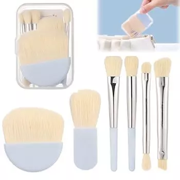 NITUTUO Набор кистей для макияжа Набор из 6 косметических кистей Кисти для макияжа Инструменты для макияжа Портативные компактные портативные кисти для макияжа Beauty Mini