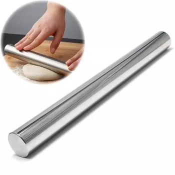 NITUTUO Скалка из нержавеющей стали Скалка трубчатого типа из нержавеющей стали Кондитерские инструменты Кухонная утварь Растягивающая скалка