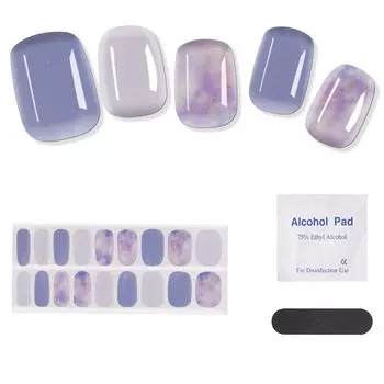 NIUANIUA гель для ногтей, отверждающий гель для ногтей, набор из 24 гелевых наклеек для ногтей, розовых, фиолетовых, градиентных, подходит для ногтей, наклейки без запаха, тип, наклейки,