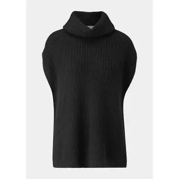 Niunijia Autumn New Women s Lapel Fashion Style Minimalist Bandage Dress Small Loose Sleeveless Sweater 20732 Black 3XL/46