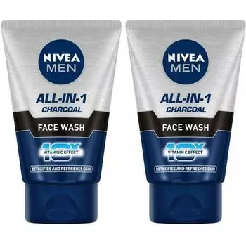 NIVEA, All-In-One, 10x Vitamin C, 100ml (SET OF 2) Face Wash (200 ml)