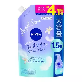 Nivea Angel Body Wash Sabon Body Full Body Large Refill Refill, 1500ml, Soap, Cleanser, Capacity, Spout, белый