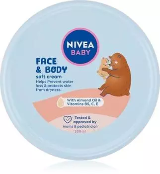 NIVEA BABY Мягкий увлажняющий крем для лица и тела. TU прозрачный