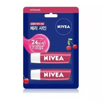 Nivea Lip Care Cherry Shine Wish Pack 4.8 X 2