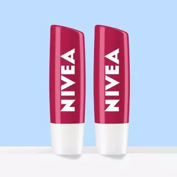 Nivea Lip Care Fruity Shine Cherry Double Special (4,8г+4,8г), Корейская косметика