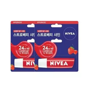 Nivea Lip Care Fruity Shine Strawberry, 4,8 г, 2 шт.