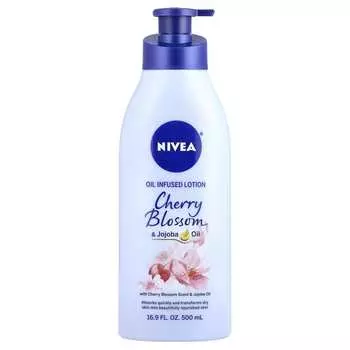 Nivea, лосьон с маслами, цветками вишни и маслом жожоба, 16,9 жидких унций (500 мл)