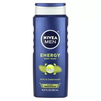 Nivea, Men, энергетический гель для душа, мята и кедр, 16,9 жидких унций (500 мл)