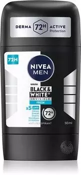 Nivea Men Black & White Invisible Fresh Anti-transpirant Solide Pour Homme TU прозрачный