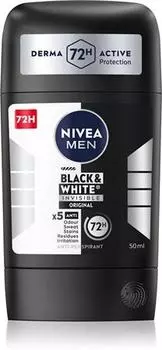 Nivea Men Black & White Invisible Original Anti-transpirant Solide Pour Homme TU прозрачный
