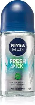 Nivea Men Fresh Kick Anti-transpirant Roll-on Pour Homme TU прозрачный