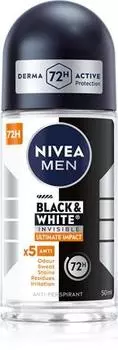 Nivea Men Невидимый черный и белый шариковый антиперспирант для мужчин TU прозрачный