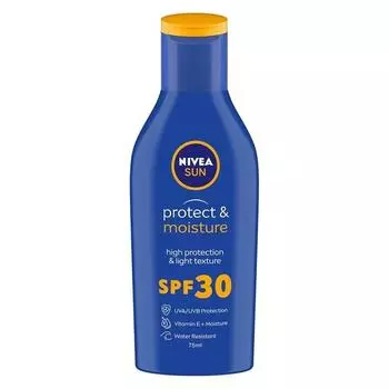 NIVEA Men & Women Sun Protect And Moisture 75Ml Spf 30 Advanced Sunscreen для мгновенной защиты нормальной кожи