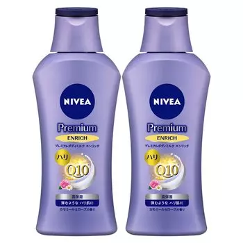 Nivea Premium Body Milk Enrich Набор из 2 х упругих и блестящих средств для тела Высокоувлажняющее упругое (190G 2) [Упругий, кожа] [Эмульсия для тела] &