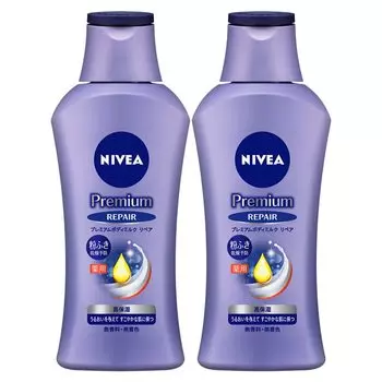 Nivea Premium Body Milk Repair набор из 2 флаконов x 2 для блеска и здоровья кожи Предотвращает сухость и пудровость (190 г штук) [Высокое качество, кожа] [Эмульсия для тела]