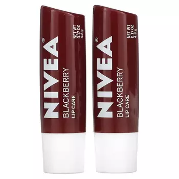 Nivea, Tinted Lip Care, ежевика, 2 шт., 4,8 г (0,17 унции) каждый