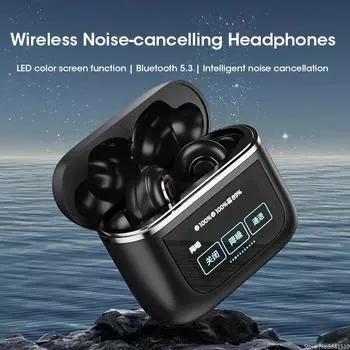 Niye 2024 светодиодный экран ANC беспроводные наушники TOUR PRO цветные TWS наушники сенсорные активные шумоподавляющие Bluetooth спортивные наушники золотой