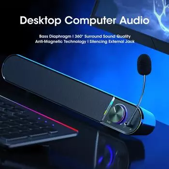 Niye 4D компьютерные колонки звуковая коробка USB проводной высококачественный сабвуфер звуковая панель для телевизора ПК ноутбука телефона MP4 Reg Led Light Speaker