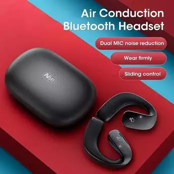 Niye Air Conduction Bluetooth 5.3 Наушники Открытые Наушники-Клипсы Беспроводные Наушники с Микрофоном Спортивные Гарнитуры для Android IPhone Samsung чёрный