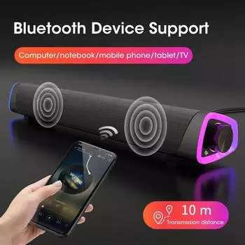 Niye проводной USB+беспроводной Bluetooth компьютерный динамик стерео сабвуфер саундбар 3D домашние объемные динамики для ПК кинотеатр Aux 3.5 мм белый