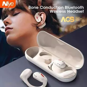 Niye T18 Bluetooth5.3 беспроводные наушники вкладыши игровая гарнитура с микрофоном над ухом для ПК для Android IOS мобильный телефон чёрный
