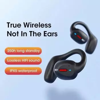 Niye T18 Открытые наушники с воздушной проводимостью TWS Bluetooth 5.3 Беспроводные наушники Спортивные наушники-крючки Surround Space Audio Earbuds чёрный