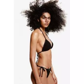 Низ бикини с завязками и крючком HM, черный
