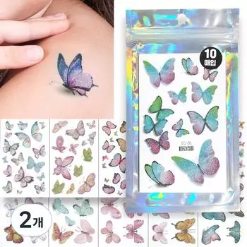 Nizel Glitter Детская татуировка-наклейка, реплика персонажа, 2 шт., 01 глиттер