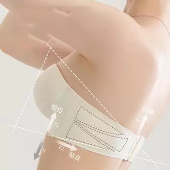 Нижнее белье без бретелек для женщин в Шаньтоу, маленькая грудь, удобно собирается без стального кольца, верхняя поддержка, бюстгальтер для девочек, чехол S белый