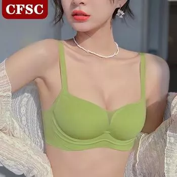 Нижнее белье без маркировки, собранное, летнее, тонкая часть, коллекция средней груди, спина без стального кольца, мягкий поддерживающий бюстгальтер 32/70AB