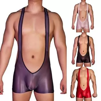 Нижнее белье Блестящие U-выпуклые трусы Нижнее белье с открытой спиной