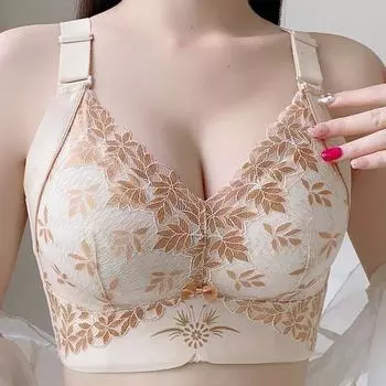 Нижнее белье Большая грудь Показать маленькую антипровисающую не стальное кольцо усадка груди полная чашка регулируемый тонкий срез бюстгальтер 34/75 чёрный