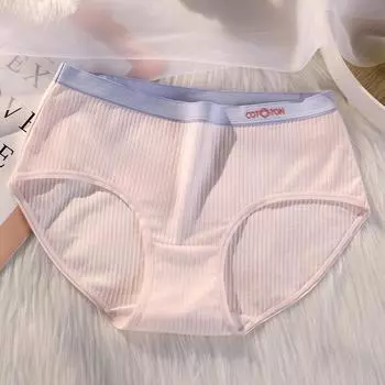 Нижнее белье больших размеров из хлопка с нитками для полных женщин, удобные дышащие спортивные трусики из полимолочной кислоты 5A для девочек XL