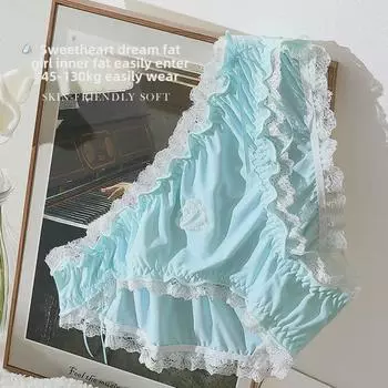 Нижнее белье больших размеров в стиле Лолиты из мягкого кружева для женщин L [90-120 lbs]