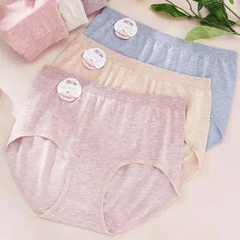 Нижнее белье большого размера бесшовное женское белье с высокой талией женские высокие эластичные треугольные трусики M
