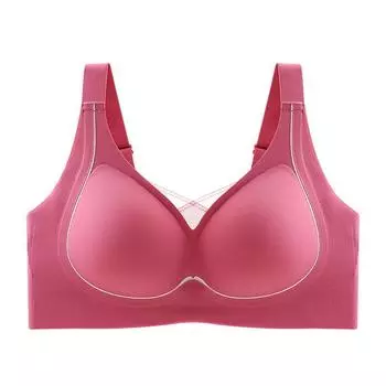 Нижнее белье большого размера, без следов, без стального обода, для большой груди, для маленькой и тонкой, с поддержкой верхней части MM, против провисания, под грудью, чехол для бюстгальтера M [Recommended 95-55kg 34/75BCD]