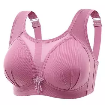 Нижнее белье большого размера без бретелек из нержавеющей стали, собирает грудь, поддерживает ее, предотвращая провисание, удобный немагнитный бюстгальтер для женщин 36/80 фиолетовый