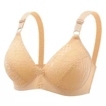 Нижнее белье большого размера без стального ободка удобный и дышащий бюстгальтер с поддержкой верхней части кружева закрывающий грудь регулируемый бюстгальтер со сборками 36/80BC