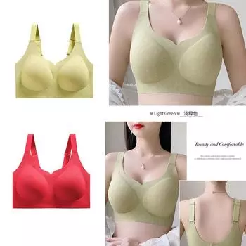 Нижнее белье большого размера, чехол для бюстгальтера для беременных, бесшовная сборка, дополнительная грудь, антипровисающее движение 75 красный
