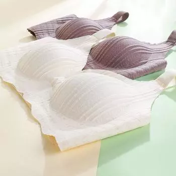 Нижнее белье большого размера для женщин, собирающееся без стального кольца, чтобы закрыть под грудью, тонкий бюстгальтер против провисания 75C