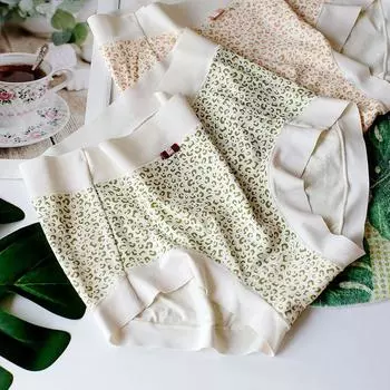 Нижнее белье большого размера с леопардовым принтом, высокоэластичные женские трусики, удобные трусики на бедрах со средней высокой талией One Size оранжевый