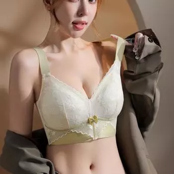 Нижнее белье большого размера женское с полной чашкой, сборка против провисания, коллекция под грудью, все включено без стального кольца 34/75C чёрный