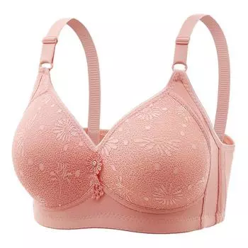 Нижнее белье Большой размер Тонкий бюстгальтер без стального ободка Сборка Удобная регулировка груди Женский верх Поддержка Traceless Бюстгальтер 44/100 [BC Pass Cup] красный