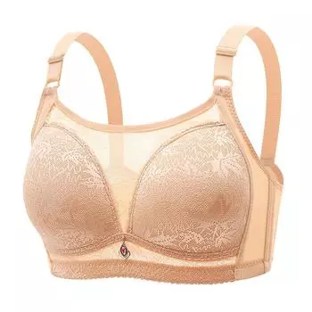 Нижнее белье Большой размер Тонкий без стального обода Анти-легкий бюстгальтер Сборка Сексуальная грудь Анти-провисание Удобный дышащий бюстгальтер 36/80BC pass cup