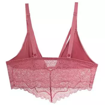 Нижнее белье бюстгальтер для девочек бархатный жилет кружевной сексуальный бюстгальтер для нижнего белья S ярко-розовый