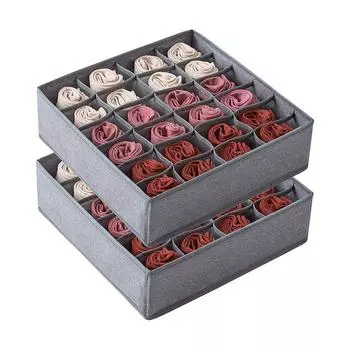 Нижнее белье, бюстгальтер, носки, ящик для хранения, ящик для шкафа, органайзер, носки, шарф, органайзер для нижнего белья, ящик для хранения одежды, органайзер 24 Grids